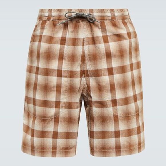 and Wander Dry Check Shorts Brown Size XL - Picture 1 of 9
